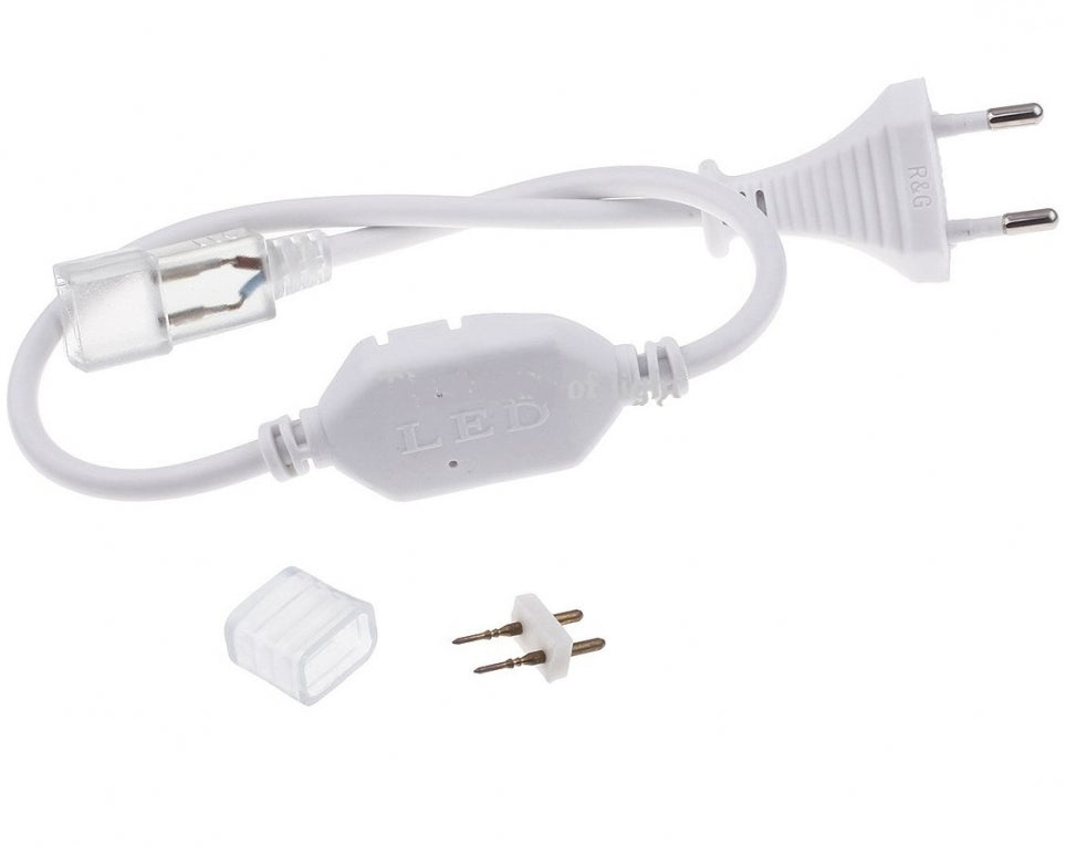 Voedingskabel voor 230V LED strips: 3528, 2835, 3014, 5050 Voedingskabel voor 230V LED strips: 3528, 2835, 3014, 5050